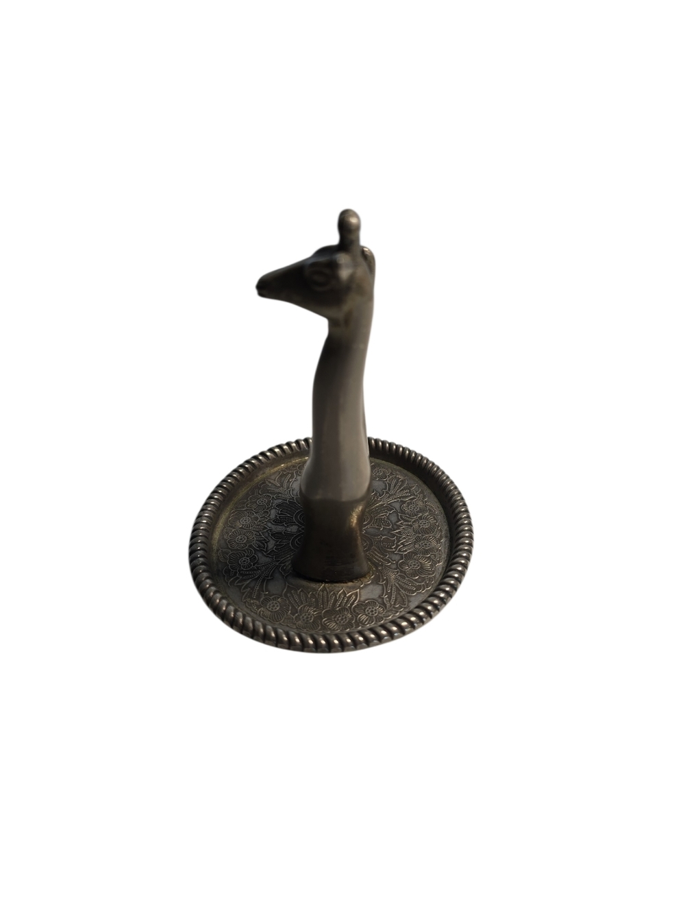 Vintage Interpur Pewter? Silverplate? Giraffe Ring Holder Hong Kong READ - Picture 2 of 8